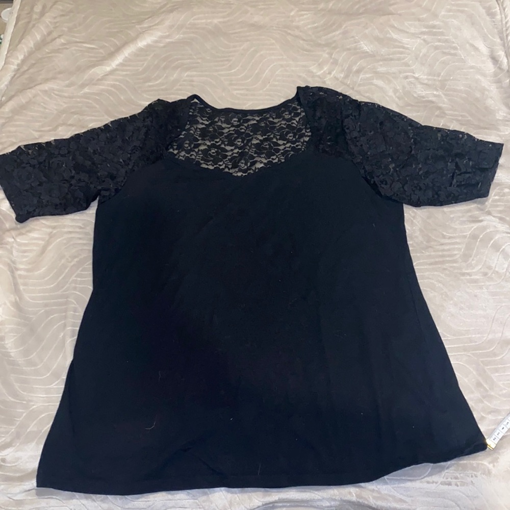 Torrid Lace Detailing Fitted Top